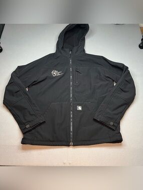 Carhartt Men’s J182-BLK Soft Shell Active Hooded Jacket Black large tall